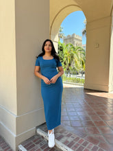 Load image into Gallery viewer, Azure Blue ribbed dress ( only S )